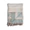 Hello Honey® 60" Multicolor Striped Woven Cotton & Linen Throw with Fringe